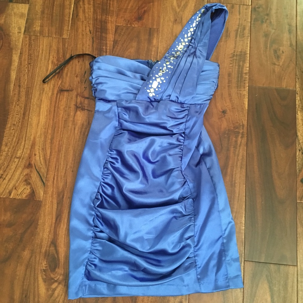 Blue mini dress